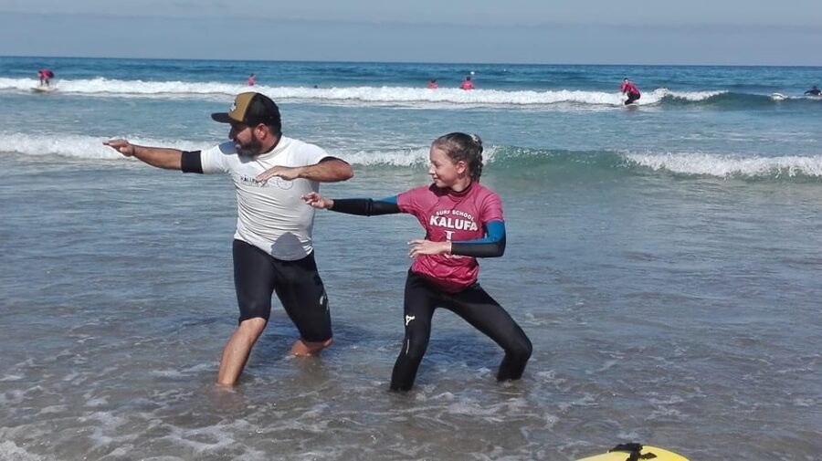 Kalufa Surf school in Caleta de Famara, Lanzarote - Two Hours in the Water: Small Groups, Fast Coaching, Clear Corrections