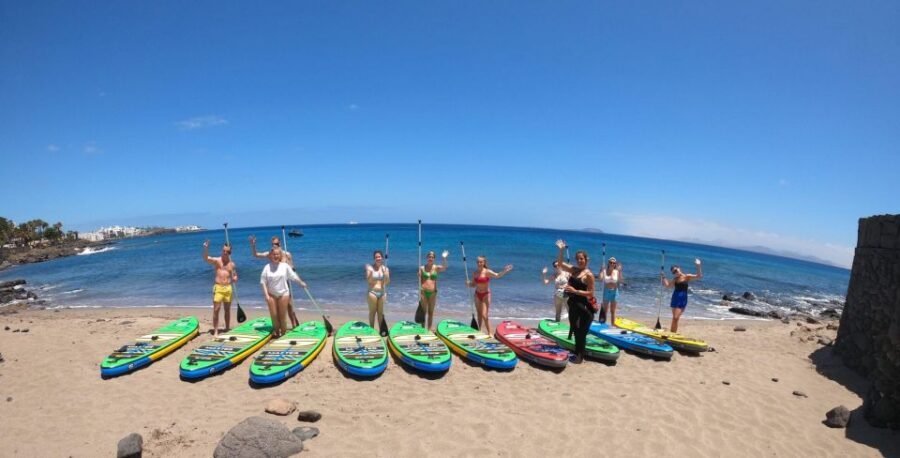 Playa Blanca: Stand up paddle class for beginners - Photos on the water: a small detail with big payoff